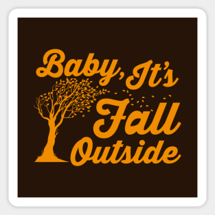 Fall Autumn Christmas Song Inspired Typography Sticker